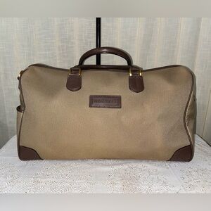 Nina Ricci Tan and Brown Boston 2 Way Travel Bag